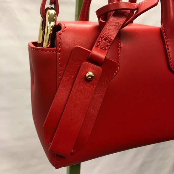 J Crew Mini Harper Satchel Red Crossbody Bag - Picture 5 of 6